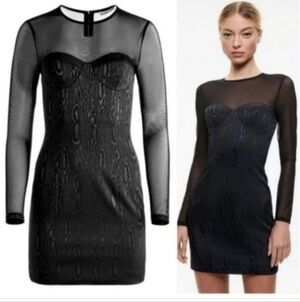 Alice + Olivia Women's Takako Crewneck Mini Dress Size 0 NWT 398